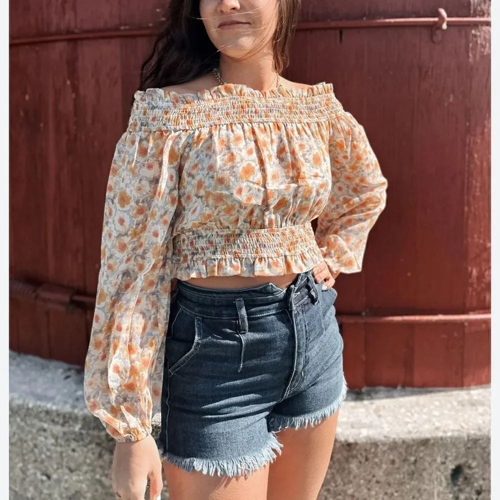 Promesa Floral Off-Shoulder Top Women’s Small